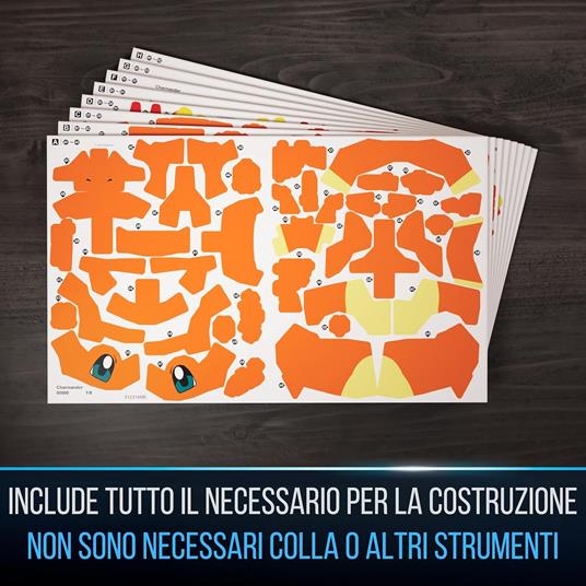 4D Build, Pokémon Charmander, Kit di Modellismo 3D, Puzzle per Adulti, 241 pezzi, dai 12 Anni in su - 3