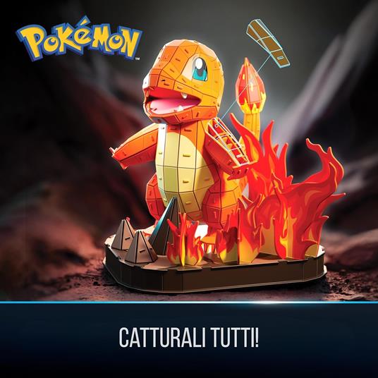 4D Build, Pokémon Charmander, Kit di Modellismo 3D, Puzzle per Adulti, 241 pezzi, dai 12 Anni in su - 6