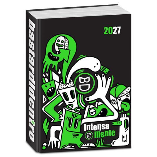 Diario 2026-2027 Bastardidentro 16 mesi Superspecial Fluo Intensamente. Verde