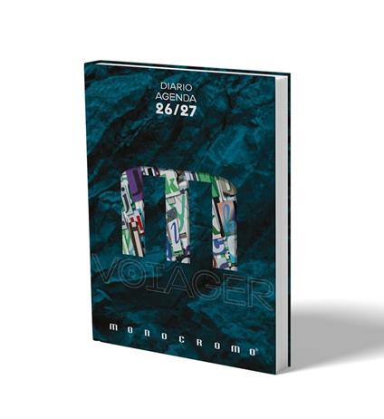 Diario Monocromo Voiager 12 mesi  data fissa. Blu