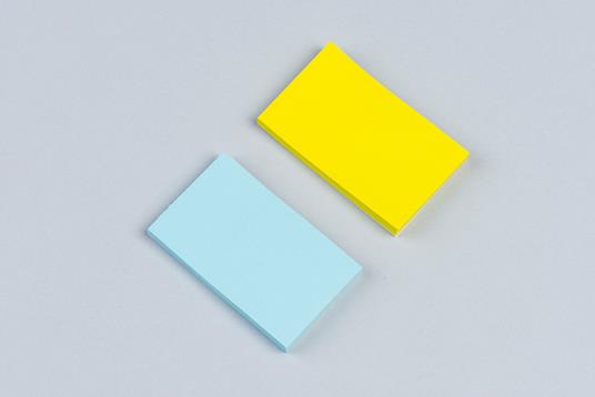 Kit del lettore - Memo adesivi - rettangoli azzurro e giallo - 2