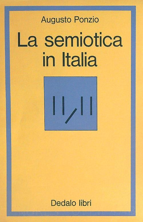 La semiotica in Italia - Augusto Ponzio - copertina