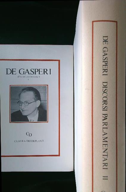 Discorsi parlamentari 2 voll. - Alcide De Gasperi - copertina