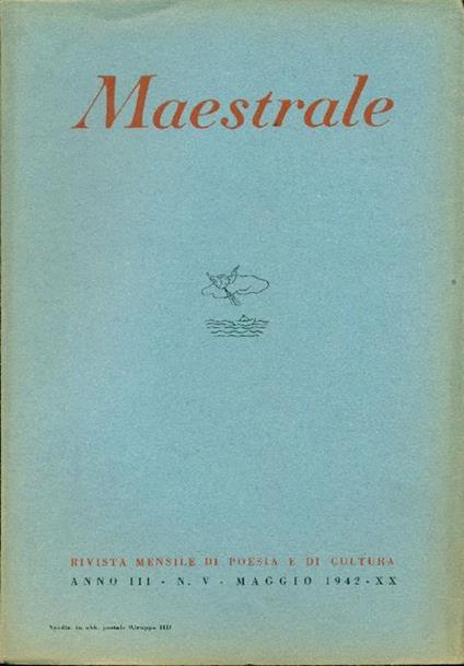Maestrale. Anno III, N. 5, Maggio 1942 - copertina