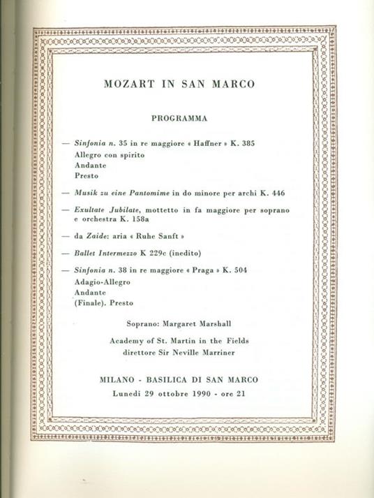 Mozart in San Marco - Armando Torno - copertina