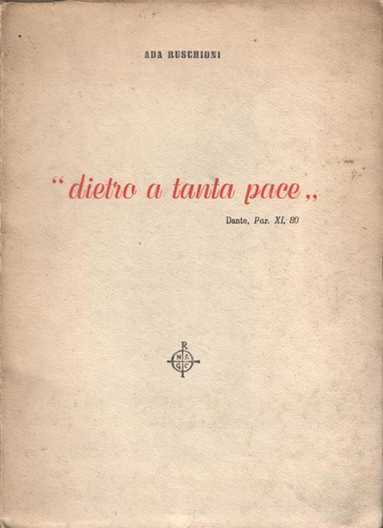 Dietro a tanta pace - Ada Ruschioni - copertina