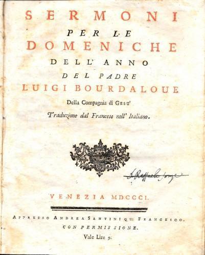 Sermoni per le domeniche dell'anno - Louis Bourdaloue - copertina
