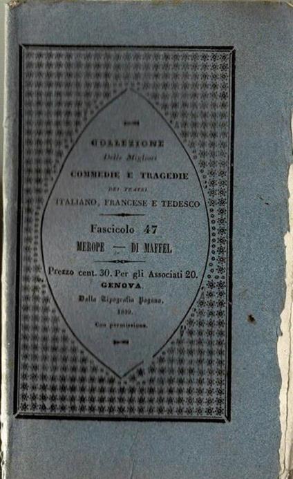 Merope - Scipione Maffei - copertina
