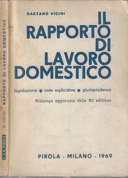 Il rapporto di lavoro domestico - Gaetano Vicini - copertina