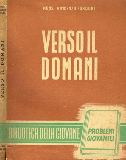 Verso il domani - Vincenzo Faraoni - copertina