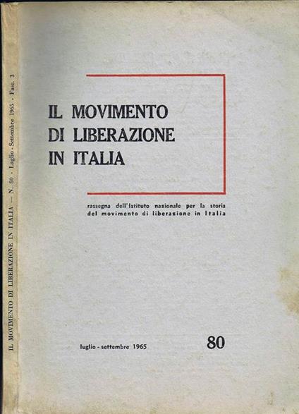 Il Movimento di Liberazione in Italia. Luglio-Settembre 1965 - copertina