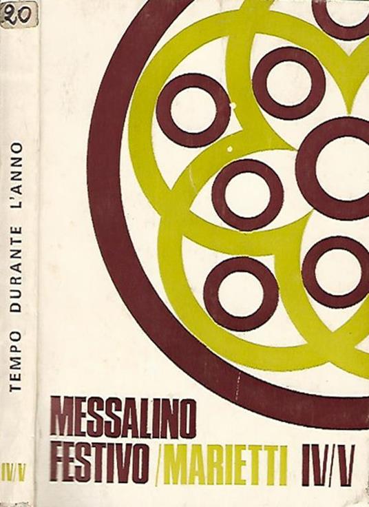 Tempo durante l'anno. Messalino Festivo - copertina
