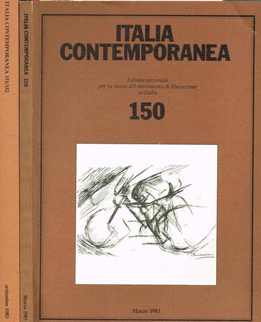 Italia contemporanea n.150 151/152 - copertina
