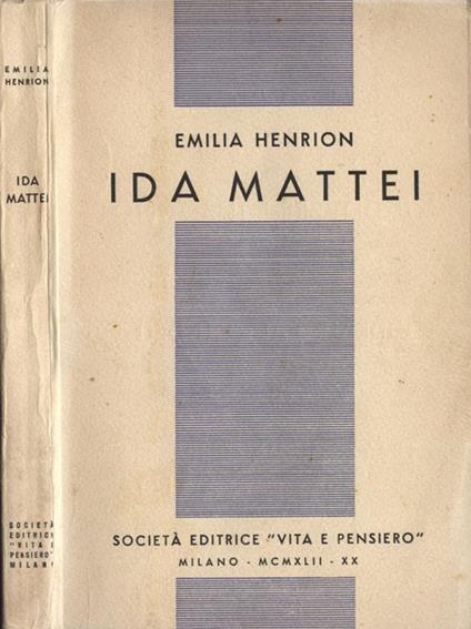 Ida Mattei - Emilia Henrion - copertina