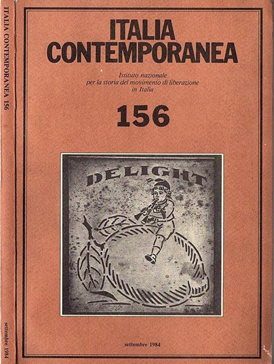 Italia contemporanea n. 156 - copertina