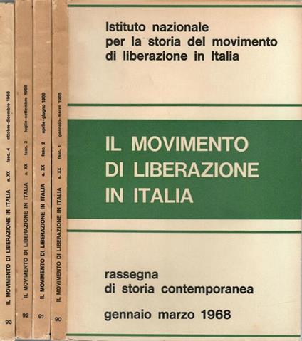 Il Movimento di Liberazione in Italia - 1968, n. 90, 91, 92, 93 - copertina