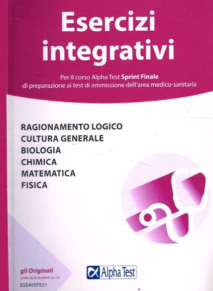Esercizi integrativi per il corso Alpha Test sprint finale d - copertina