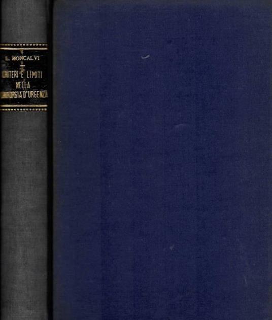Criteri e limiti nella chirurgia d'urgenza - copertina