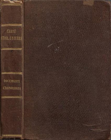 Cronologia per la Storia Universale - Cesare Cantù - copertina