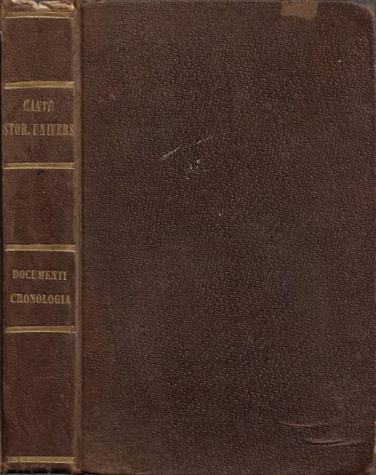 Cronologia per la Storia Universale - Cesare Cantù - copertina