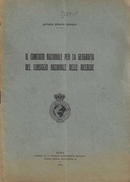 Il Comitato Nazionale per la Geografia del Consiglio Naziona - copertina
