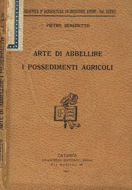 Arte di abbellire i possedimenti agricoli - copertina