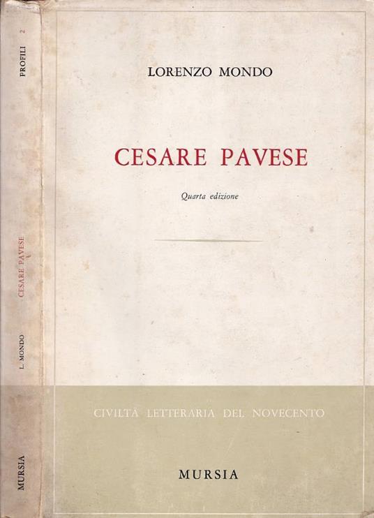 Cesare Pavese - Lorenzo Mondo - copertina