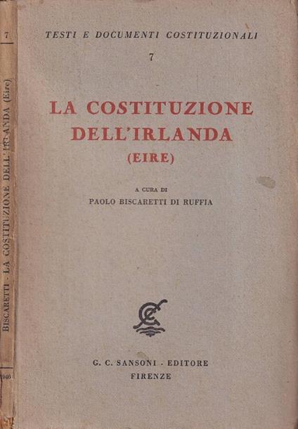 La costituzione dell'Irlanda - copertina