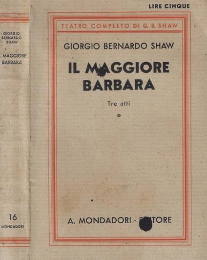 Il maggiore Barbara - copertina