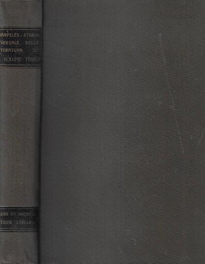 Storia Universale della Letteratura Vol. III - copertina