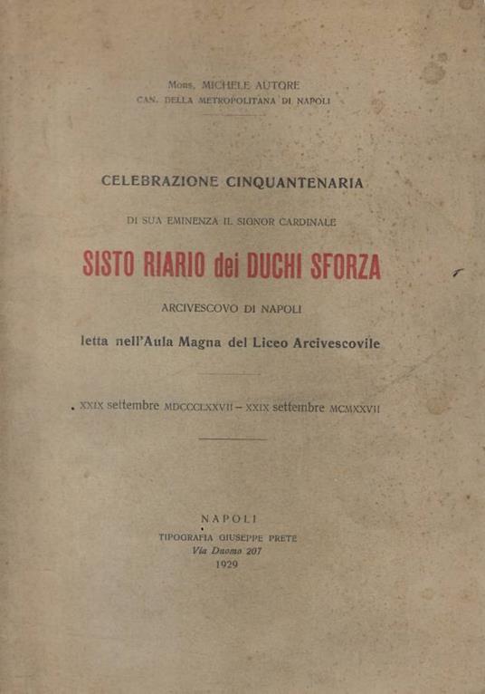 Celebrazione Cinquantenaria di sua eminenza il Signor Cardin - copertina