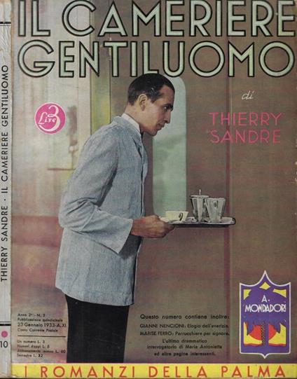 Il cameriere gentiluomo - Thierry Sandre - copertina