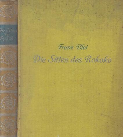 Die sitten des rokoko - Franz Blei - copertina