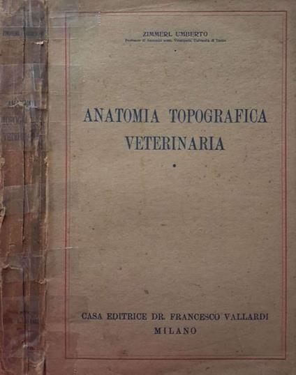 Anatomia topografica veterinaria - copertina