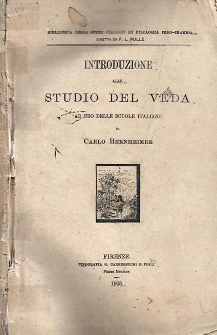 Introduzione allo studio del Veda. Ad uso delle scuole itali - Carlo Bernheimer - copertina