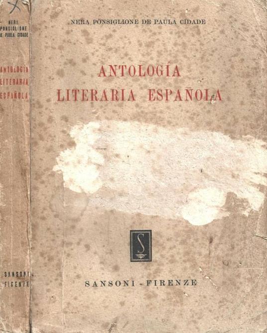 Antologia literaria espanola - copertina