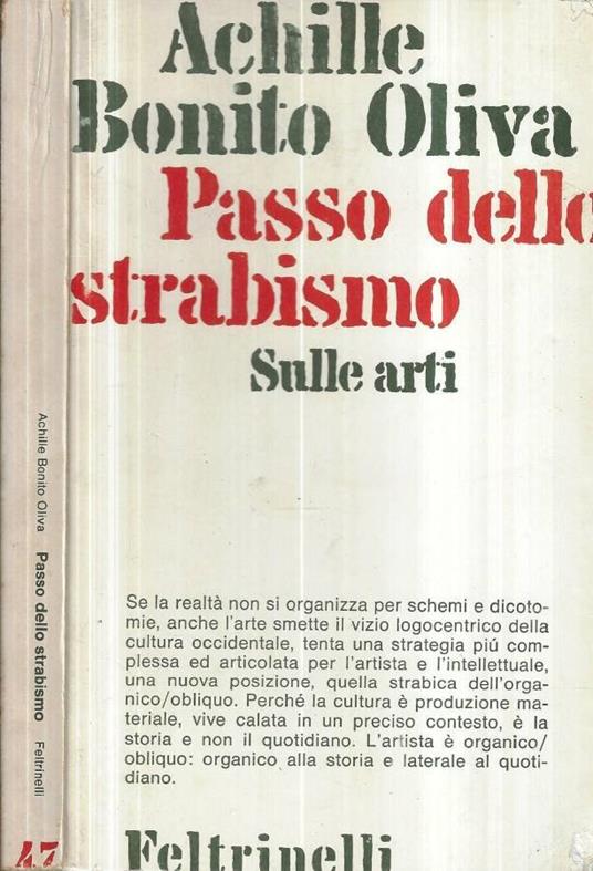 Passo dello strabismo - Achille Bonito Oliva - copertina