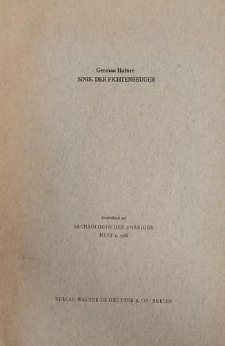 Sinis, der Fichtenbeuger. Estratto da Archaologischer Anzeiger, Heft 2, 1966 - copertina