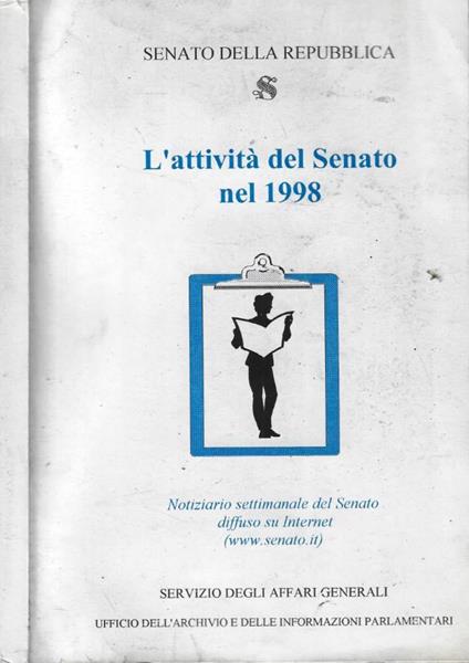 L' attività de Senato nel 1998 - copertina