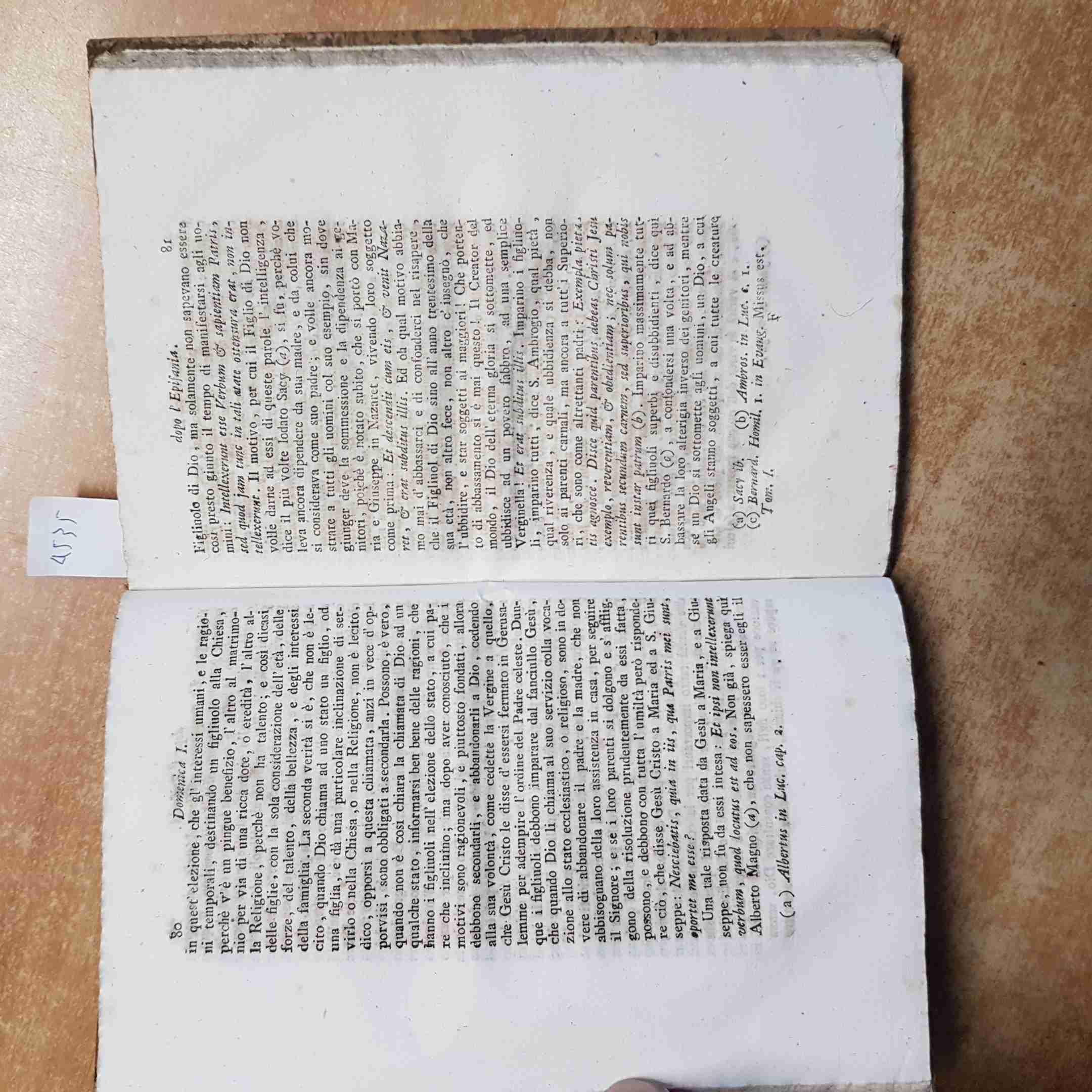 1818 IL VANGELO D'OGNI DOMENICA SPIEGATO NEL SENSO LETTERALE SPIRITUALE tomo 1