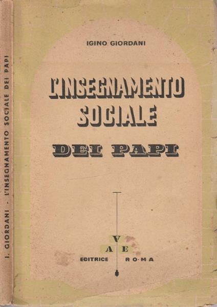 L' insegnamento sociale dei Papi - Igino Giordani - copertina