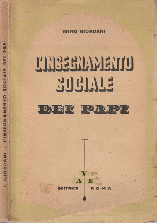 L' insegnamento sociale dei Papi - Igino Giordani - copertina