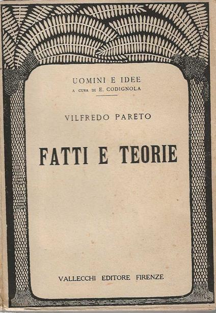 Fatti e teorie - Vilfredo Pareto - copertina