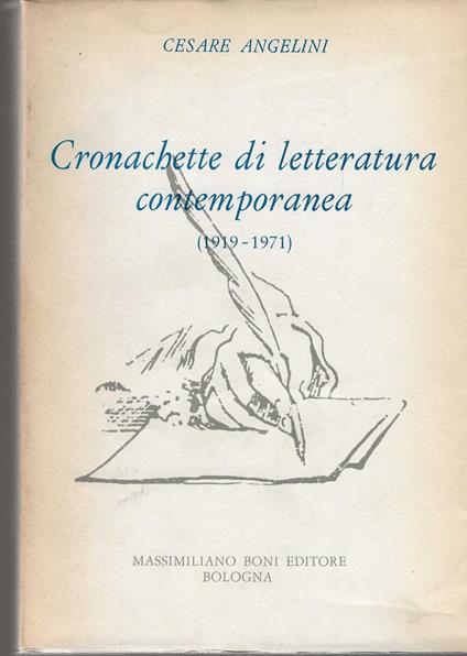 Cronachette di letteratura contemporanea - Cesare Angelini - copertina