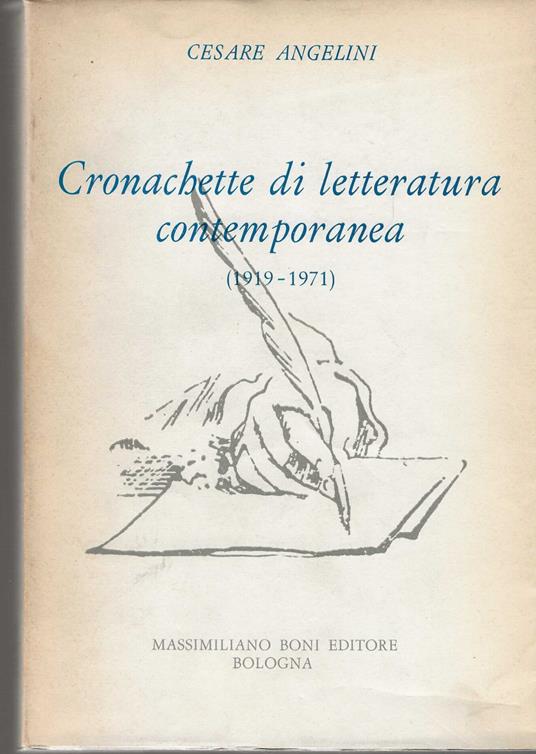 Cronachette di letteratura contemporanea - Cesare Angelini - copertina