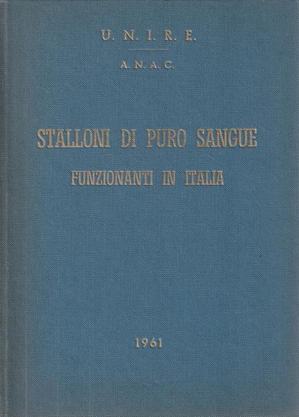 Stalloni di puro sangue funzionanti in Italia - copertina