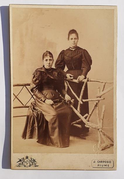 Albumina formato Album fotografo J. Carposio Fiume 1890 circa - copertina