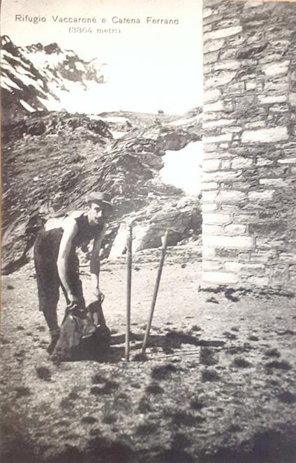 Cartolina originale Rifugio Vaccarone e Catena Ferrand 1917 ca - copertina
