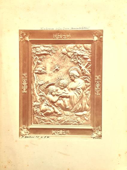 Albumina di Pietro Paolo Bertieri "Madonna della Coppa (Benvenuto Cellini) Torino 1890 ca - copertina