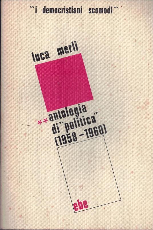 Antologia Di Politica (1958 -1960) - copertina